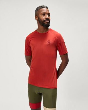 Endura Loop Tech Tee Cykeltrøje Korte ærmer Brick Red Str