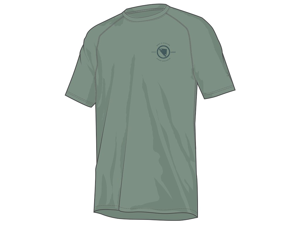 Endura Loop Tech Tee Cykeltrøje Korte ærmer Sage Green Str