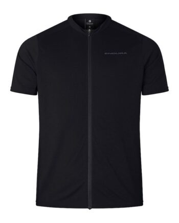 Endura Loop Zipped Jersey Cykeltrøje Korte ærmer Herre Sort Str