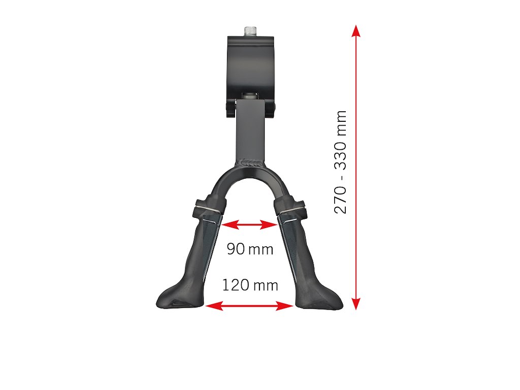 Ergotec Comfort Double Støtteben 24-28 Quot  Cykler 270-330mm Høj Sort