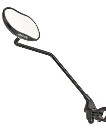 Ergotec  -88lv Spejl Lang Model   Aluminium Stål  Venstre Sort