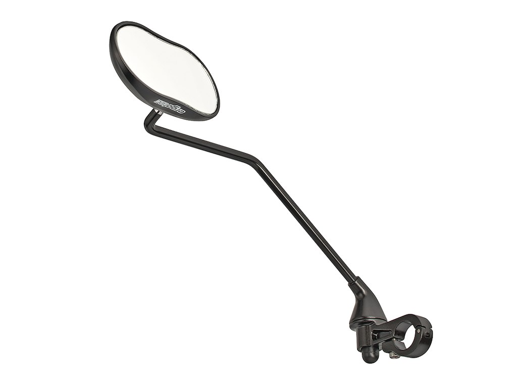 Ergotec -88lv Spejl Lang Model Aluminium Stål Venstre Sort