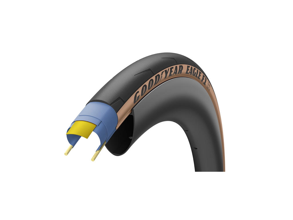 Goodyear Eagle F1 Tube Foldedæk Road 700x25c Sort Brun