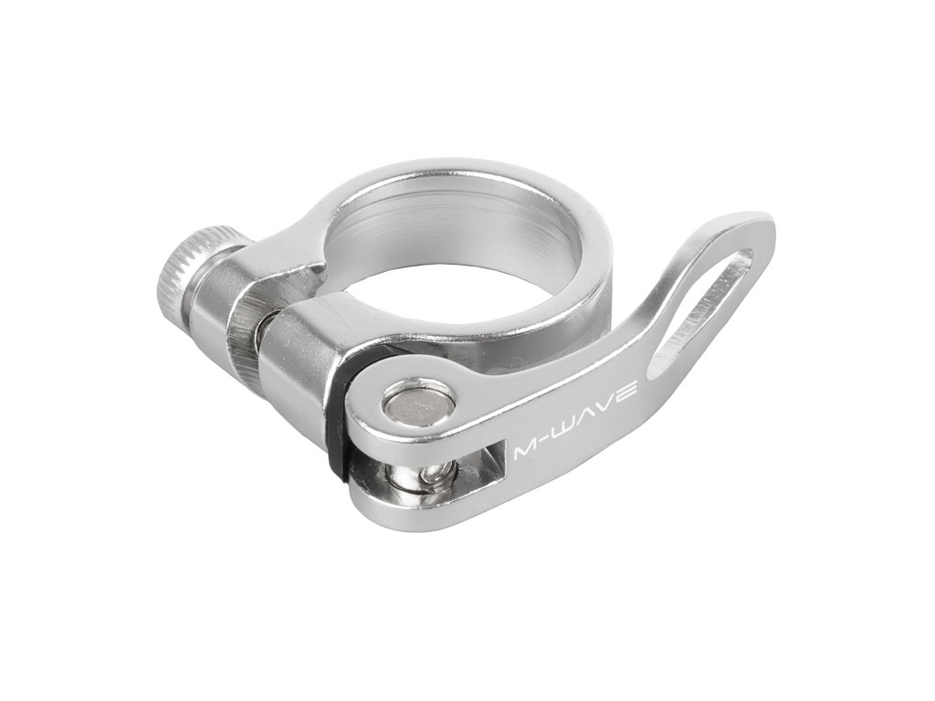 -wave Clampy Qr Sadelrørs Klampe Aluminium Quick Release Sølv Str 31 Mm
