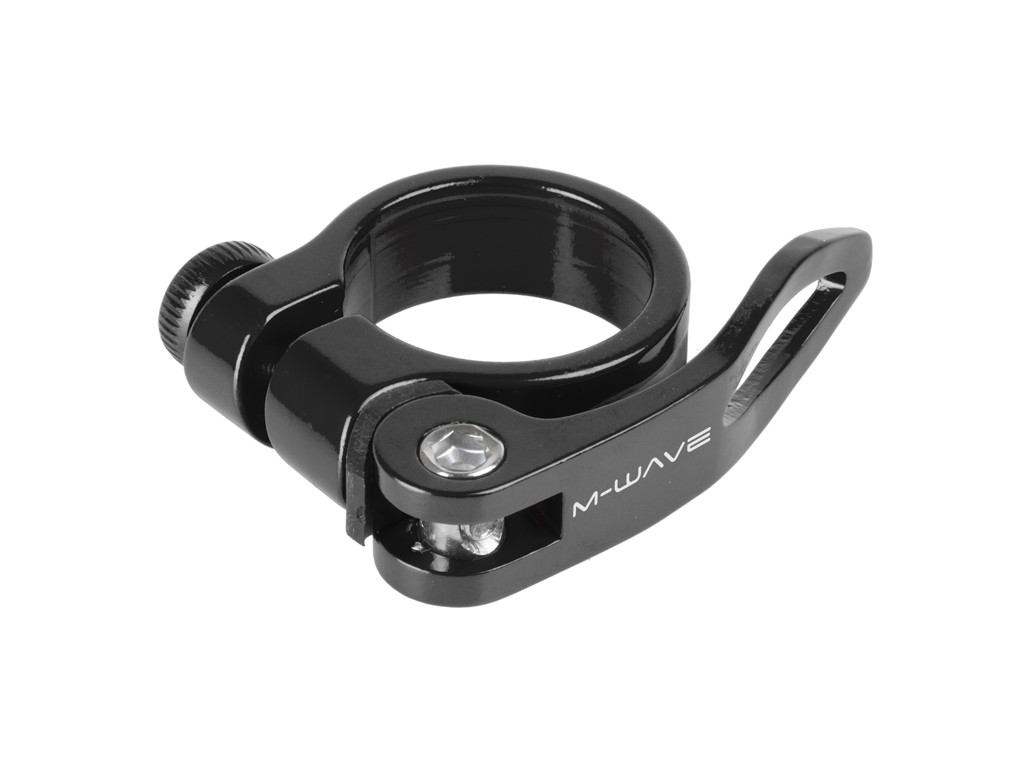 -wave Clampy Qr Sadelrørs Klampe Aluminium Quick Release  Sort Str  34   Mm