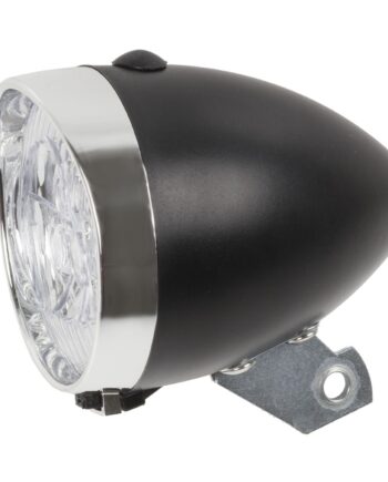 -wave Retro Led-cykelforlygte   Sort       Aaa