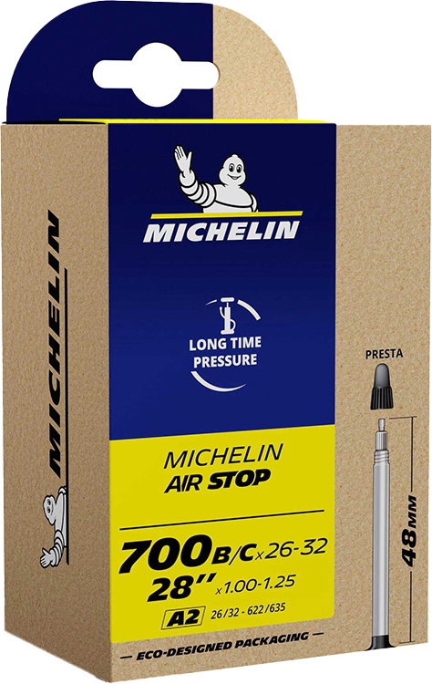 Michelin Airstop Tube 700x26-32c Presta 48mm