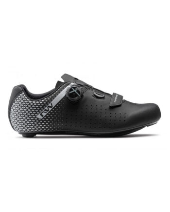 Northwave Core Plus   Wide Cykelsko Sort Sølv-45