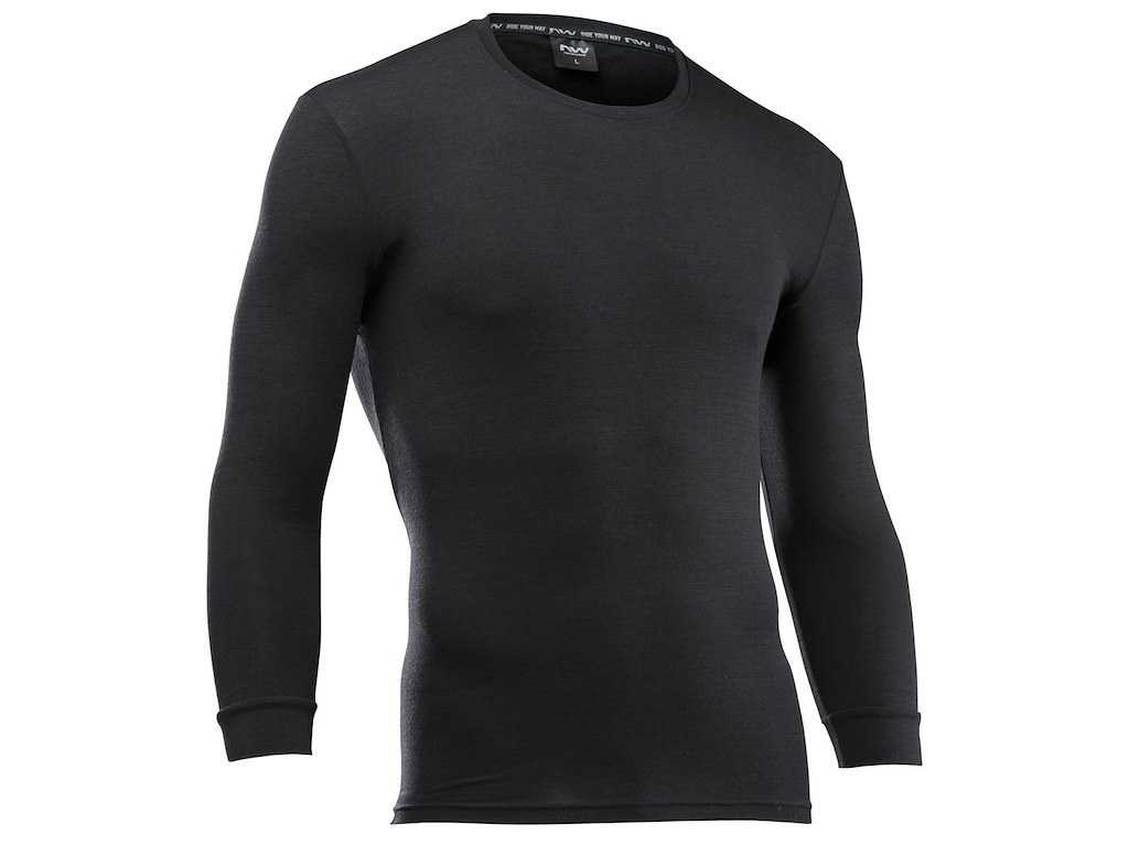 Northwave Surface Merino Med Lange ærmer Herre Sort Str