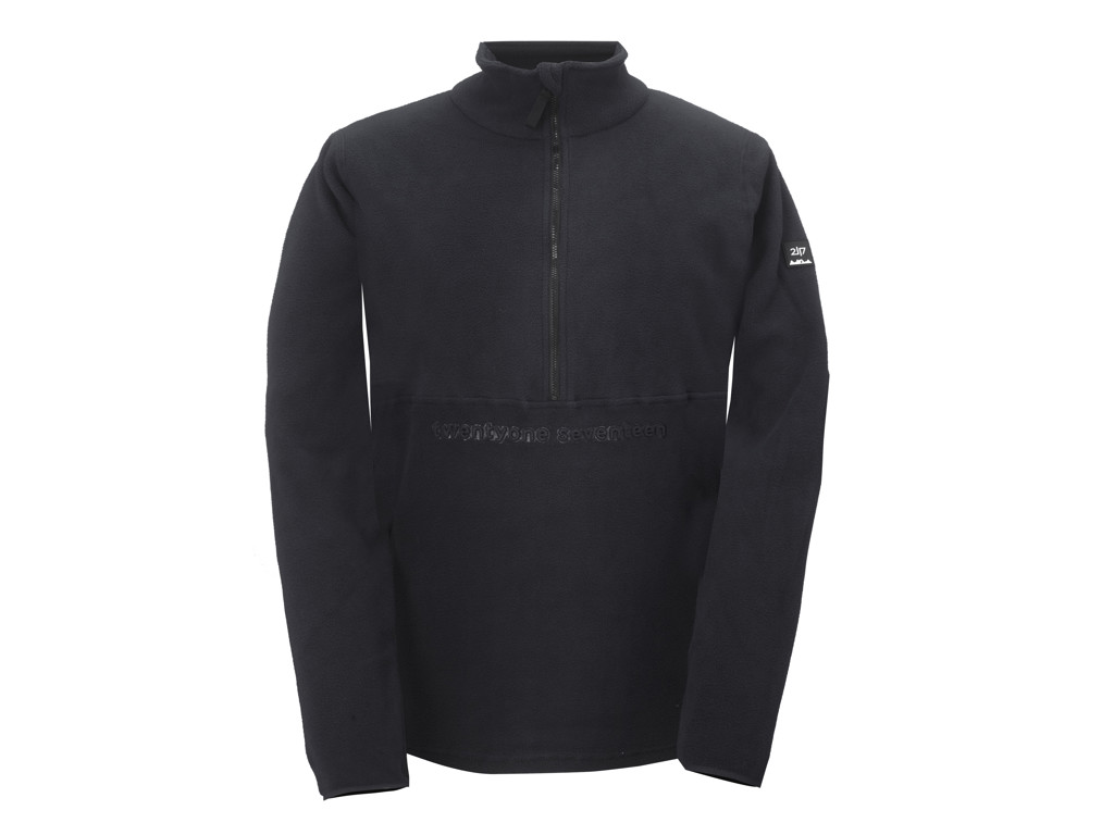 2117 Of Sweden Trollebo Fleecetrøje Half Zip Sort Str