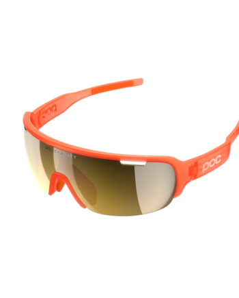 Poc Half Blade Cykelbriller Fluorescent Orange Translucent Clarity Gold Mirror