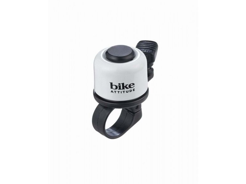 Ringeklokke Bike Attitude Hvid Med Fjederhammer
