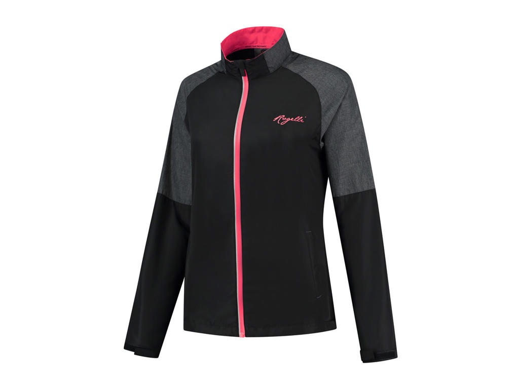 Rogelli Enjoy Sports Jakke Dame Airbloc Melange Sort Pink Str
