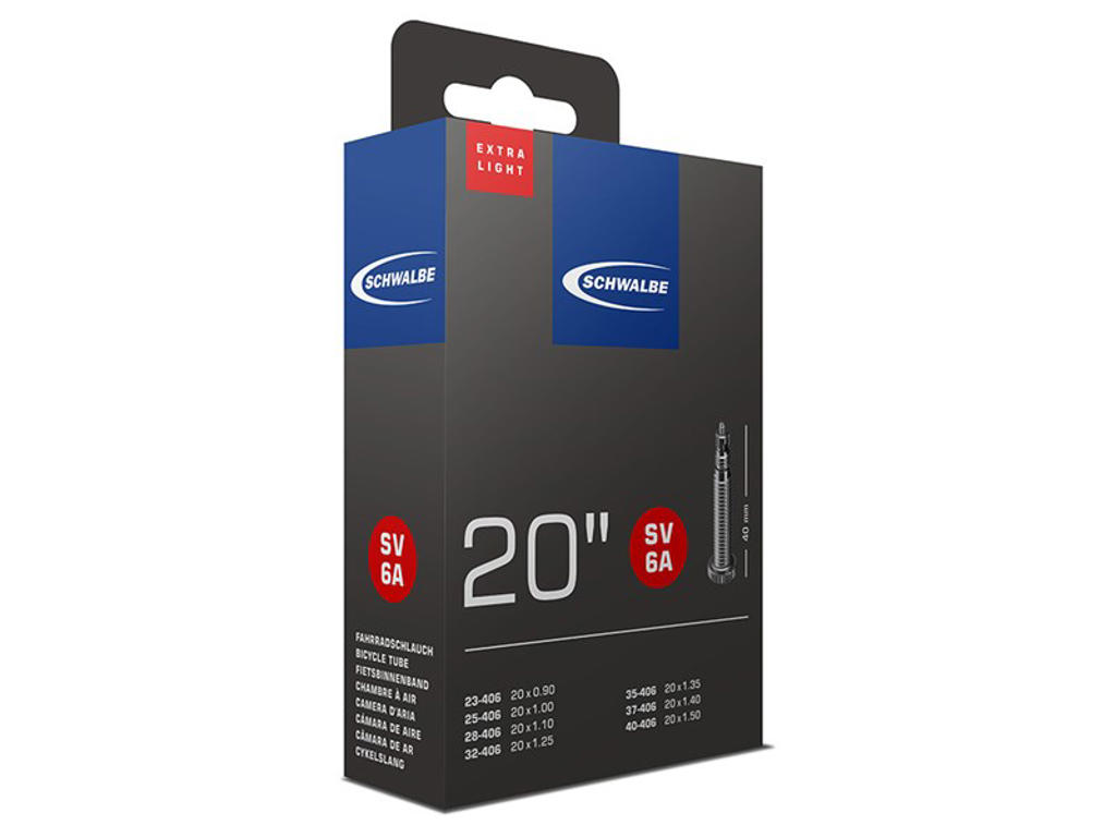 Schwalbe Slange 20     35-  50  -light Med 40mm Lang Racerventil Sv6a