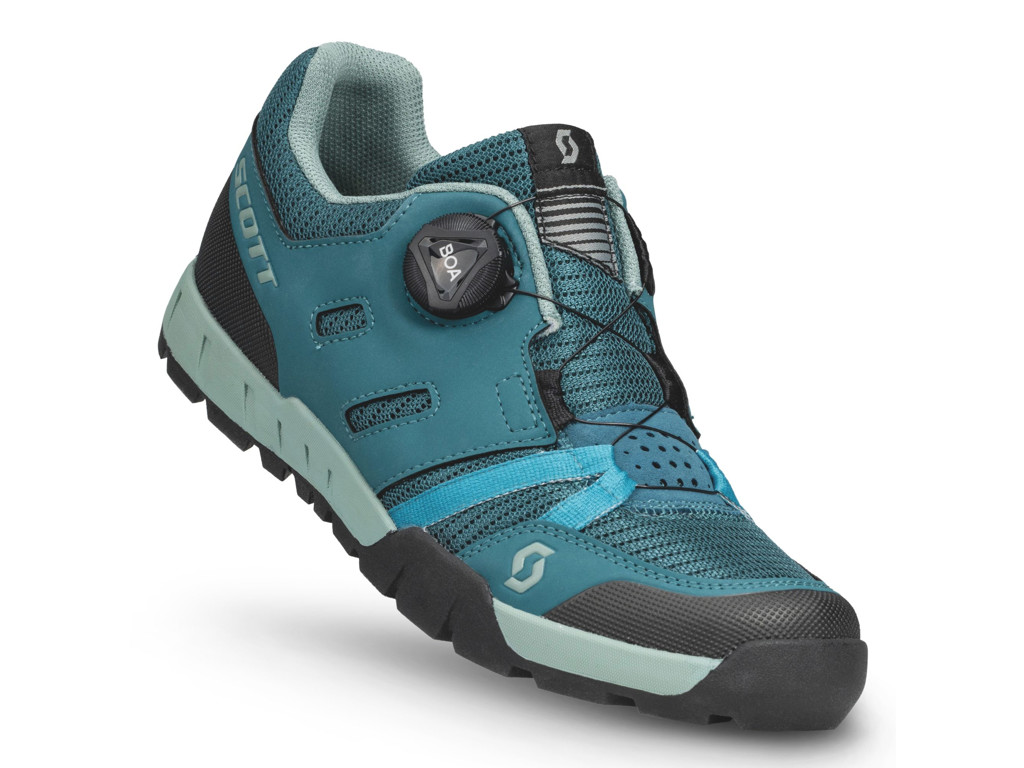Scott Sport Crus-  Flat Boa Cykelsko Dame Petrol Blue Mint Green Str  36