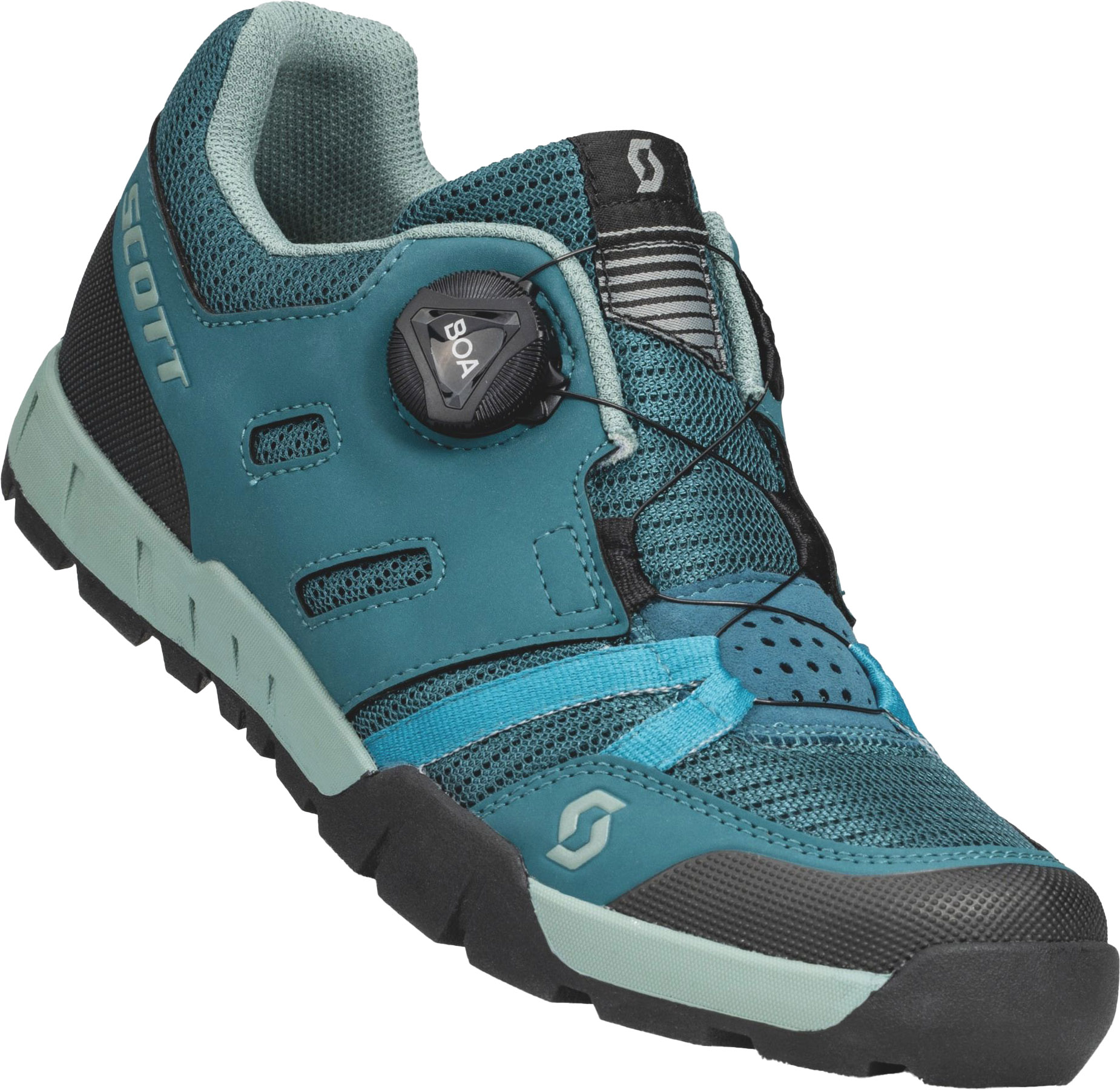 Scott Sport Crus-  Flat Boa Dame Cykelsko Petrol Blue Mint Green