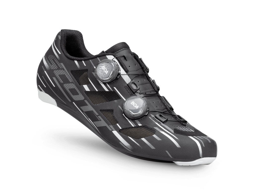 Scott Vertec Vent Boa Landevejssko Black Silver  Skostørrelse: 47
