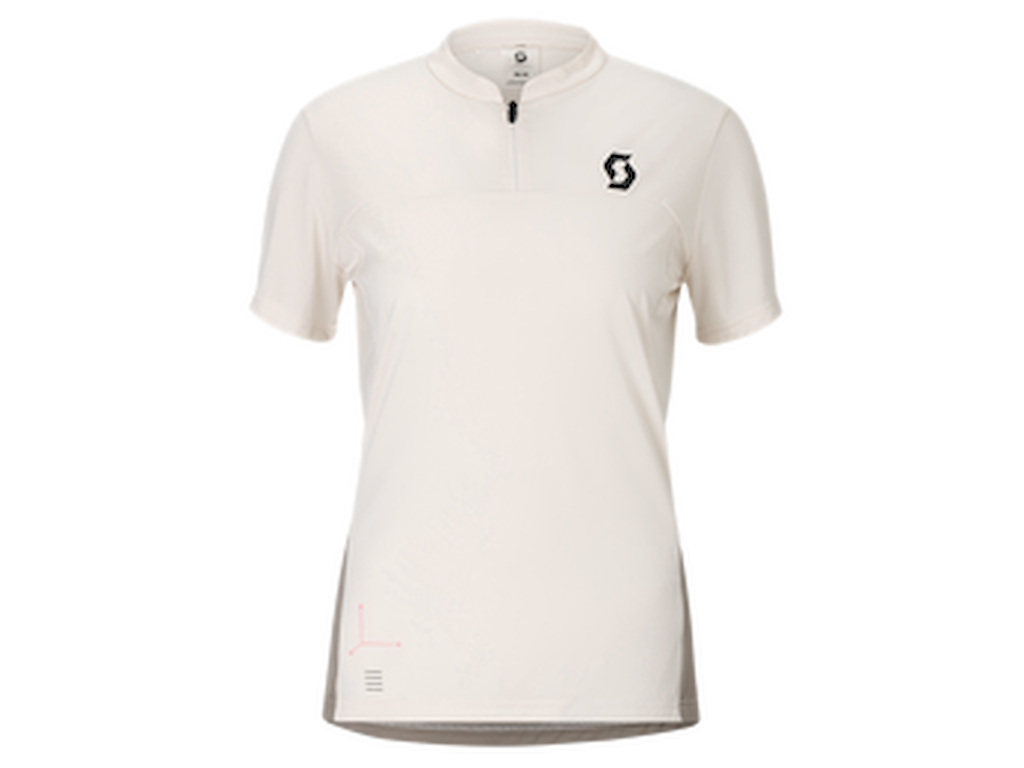 Scott Vertic Zip Tee Cykeltrøje Korte ærmer Dame Hvid Beige Str