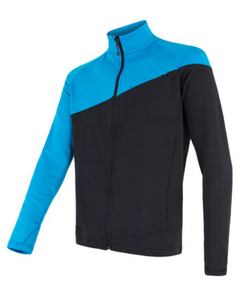 Sensor Tecnostretch Fz Jacket Fleecejakke Herre Blå Sort Str