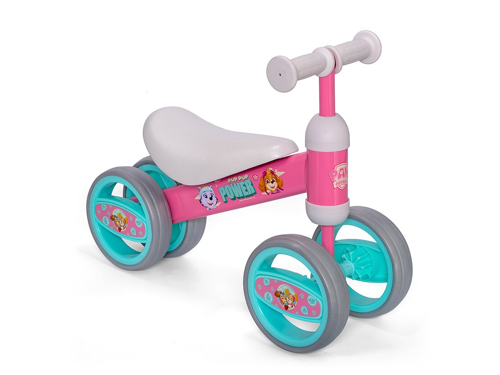 Seven Paw Patrol Piger Firehjulet Løbecykel Lyserød Hvid