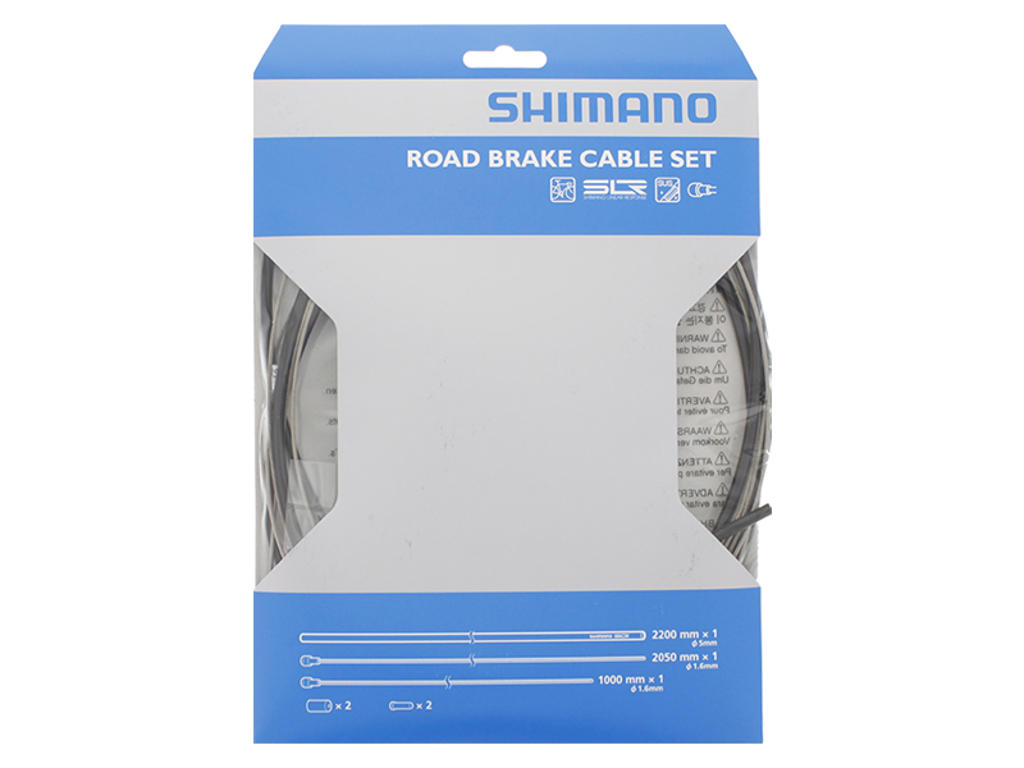 Shimano Bremsekabelsæt Road Rustfri For-og Bagbremsekabel Komplet Sort