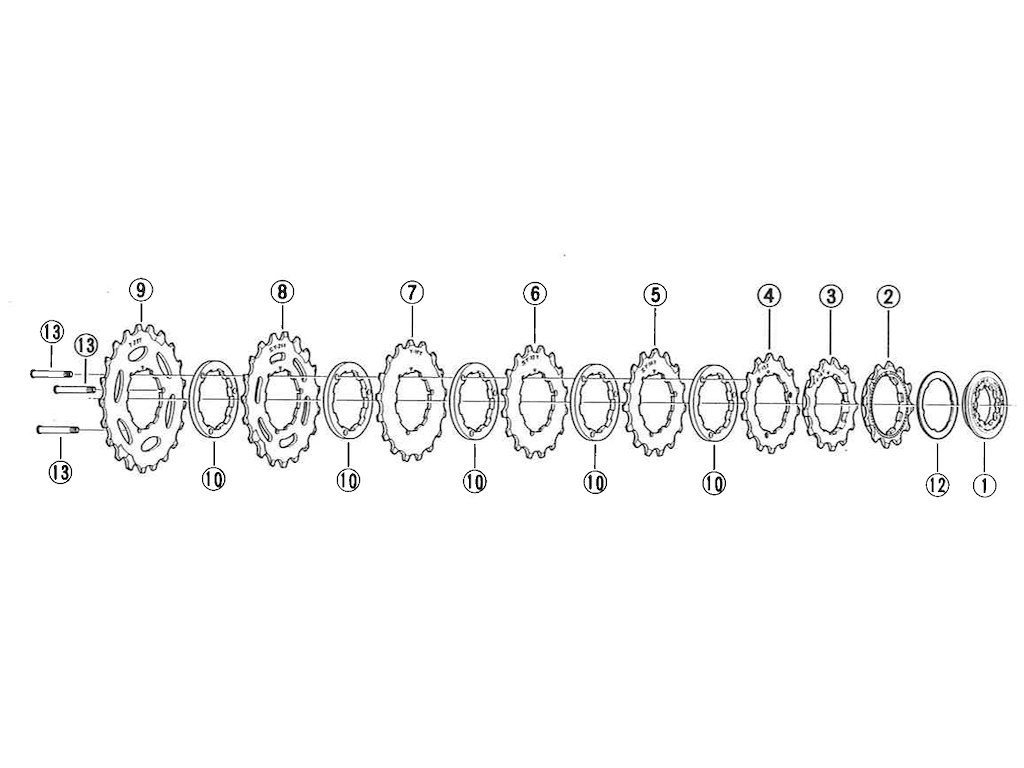 Shimano Klinge 14 Tands Til Hg Kassette Pos