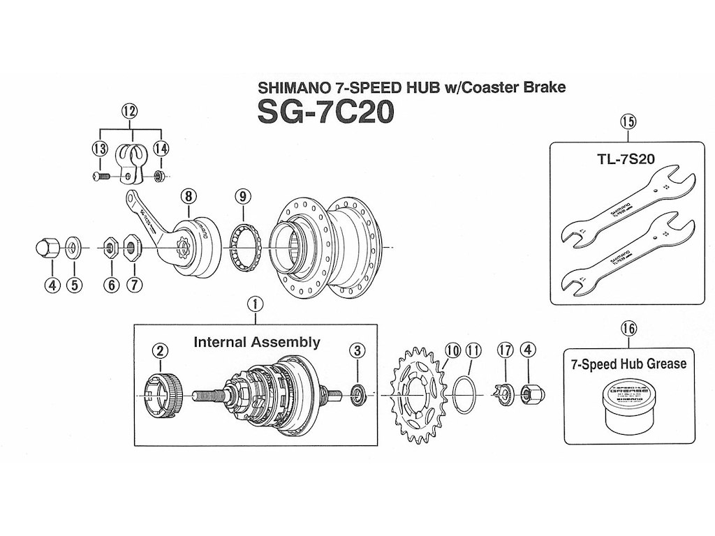 Shimano Nexus Stopmøtrik Sg-7c20