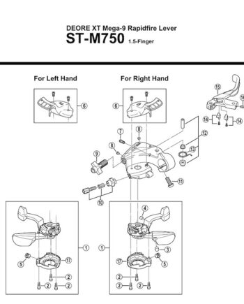 Shimano Skiftegrebsenhed Venstre Til St Sl-m750