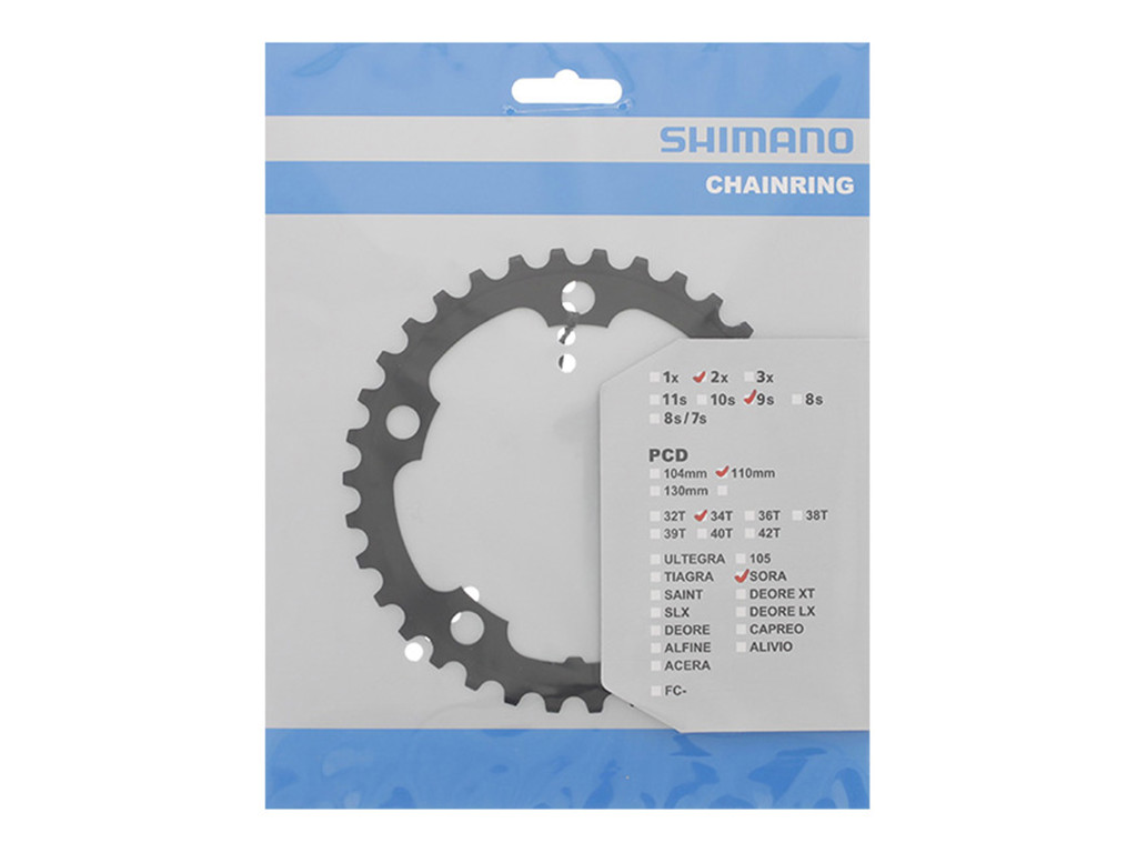 Shimano Sora 34 Tands Klinge Road Bcd110 Sort Fc-3350