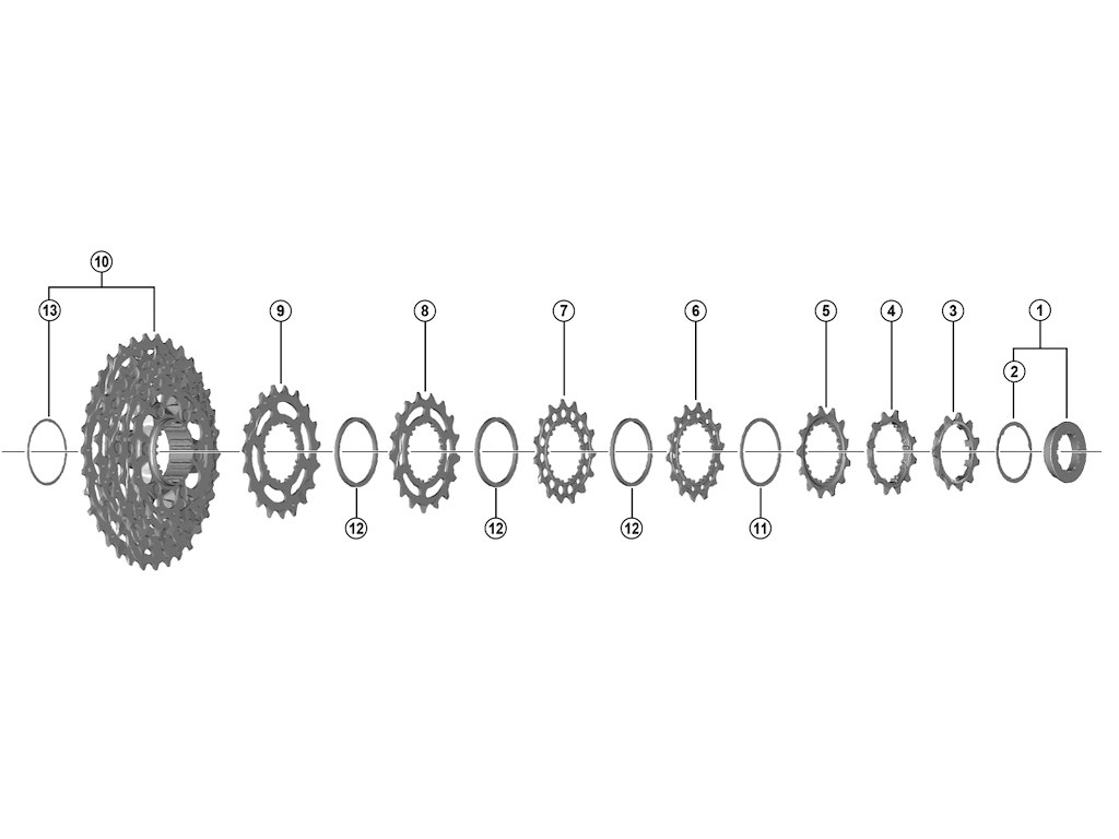 Shimano 105 Tandhjul 12 Tands Te Til 11 Gears Kassette Model Cs-r7101