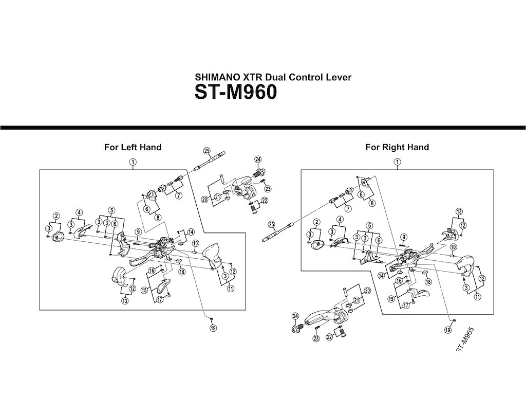 Shimano Xtr Dæksel Med Skrue Højre Til Skiftegreb St-m960