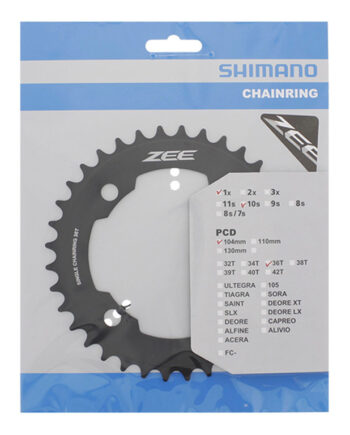 Shimano Zee 36 Tands Klinge Mtb Bcd104 Sort Fc-m640