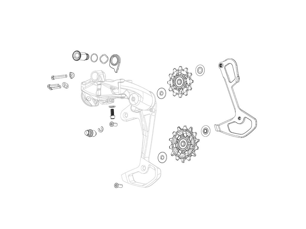 Sram Force Xplr Axs E1 Yderplade Kit Til Bagskifter