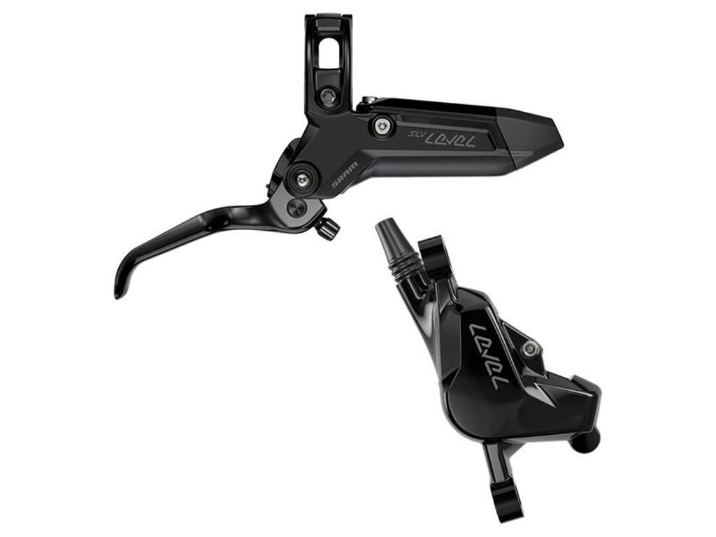 Sram Level Silver Stealth Hydraulisk Bremsesæt Stempler Front Sort