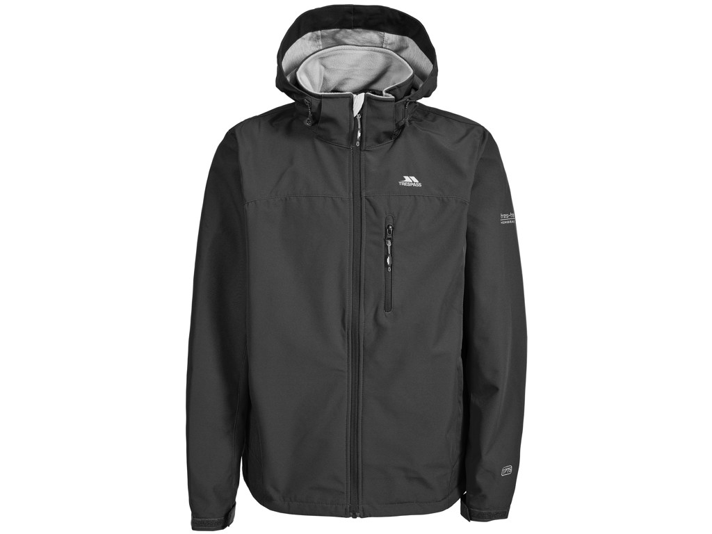 Trespass Stanford Softshell Jakke Med Hætte Sort Str