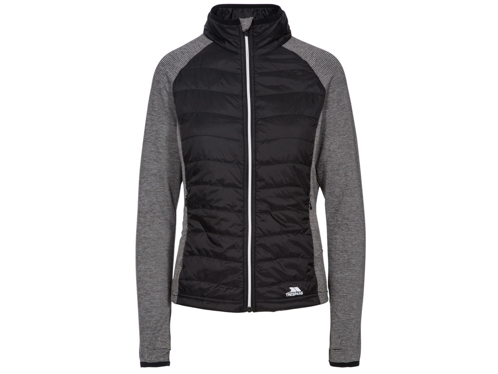 Trespass Zorina Strikket Fleece Jakke Dame Str    Sort