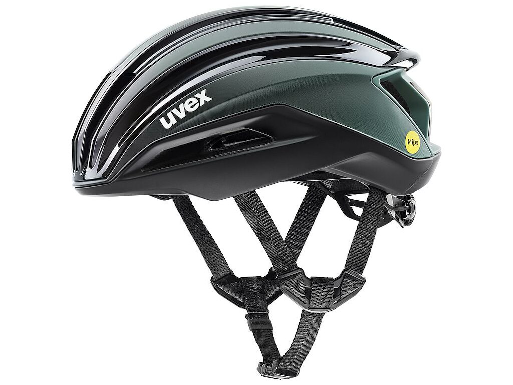 Uvex Surge Aero Mips Cykelhjelm Road Black Sage Green Matt Str 53-56 Cm