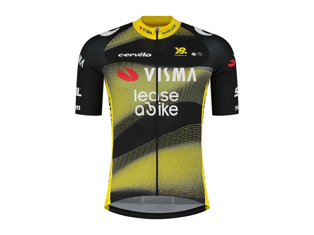 Visma Lease   Bike Tdf Replica Jersey- Cykeltrøje Korte ærmer Herre