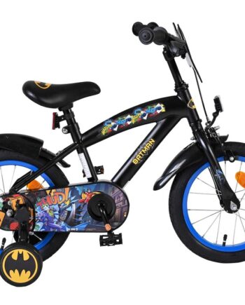 Volare Batman Børnecykel 14 Quot  Med Støttehjul Sort