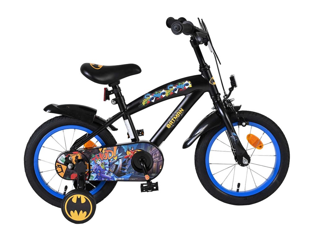 Volare Batman Børnecykel 14 Quot  Med Støttehjul Sort