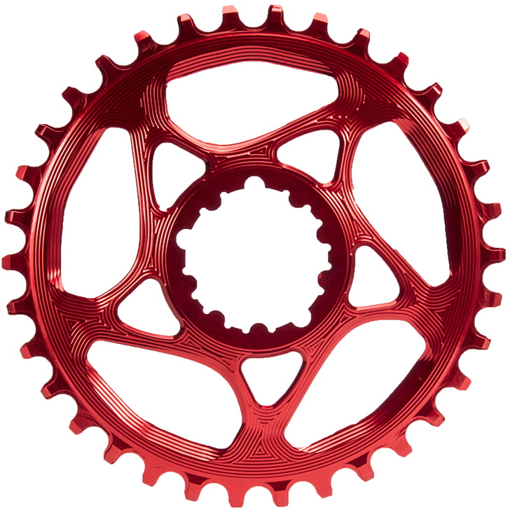 Absoluteblack Chainring Direct Mount Singlespeed 34t Round Sram Rød