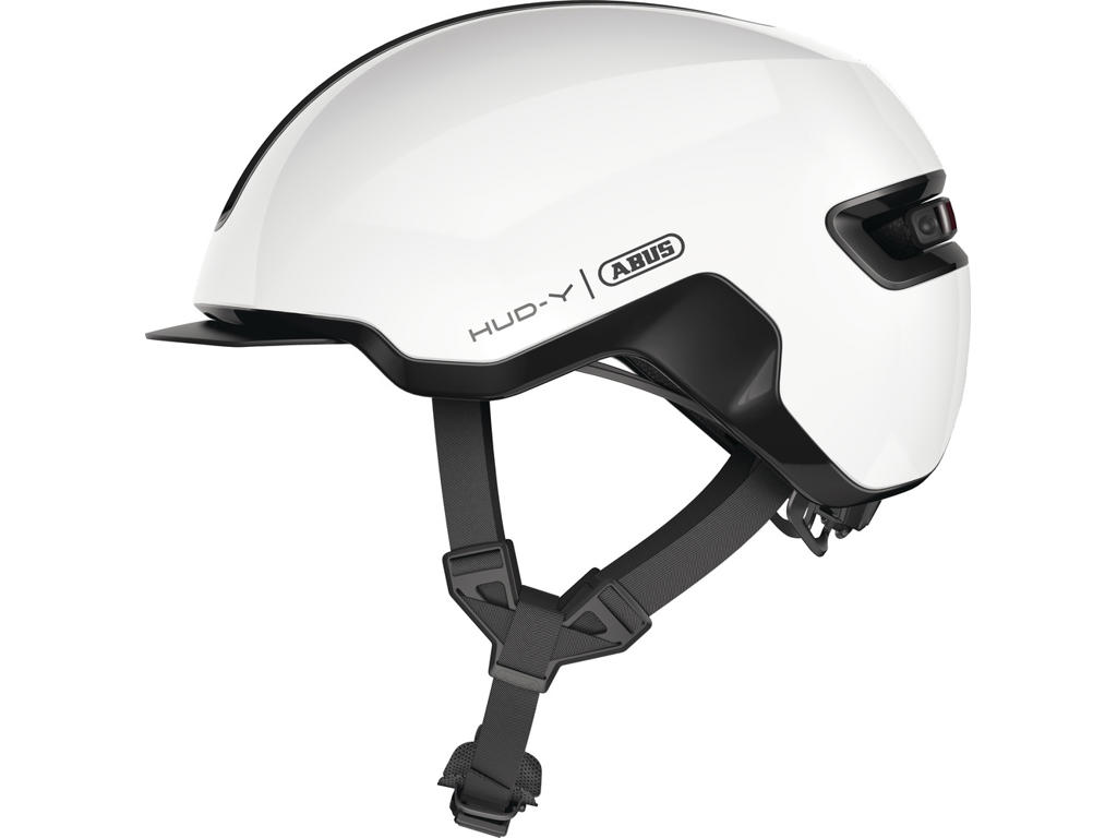 Abus Hud-  Cykelhjelm Shiny White Str