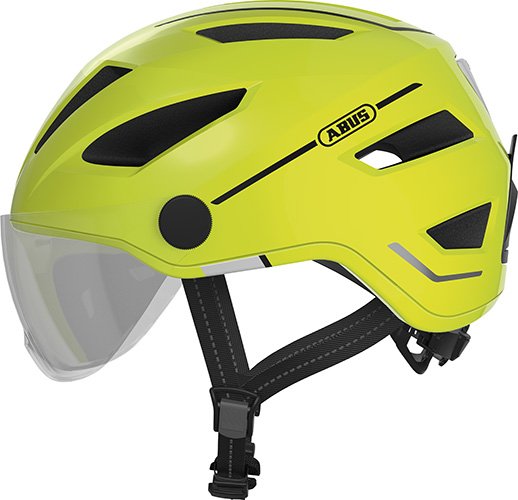 Abus Pedelec     Ace Elcykelhjem    Led Baglygte Og Visir Gul  Elcykel Hjelm