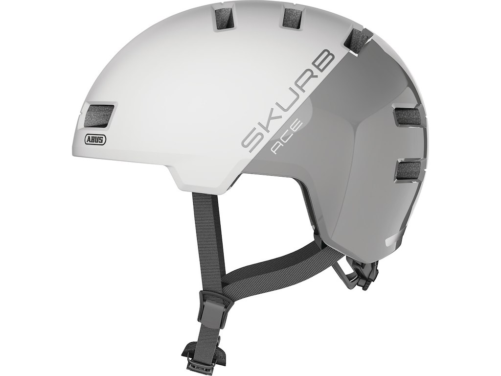 Abus Skurb Ace Skalhjelm Silver White Str 52-56 Cm