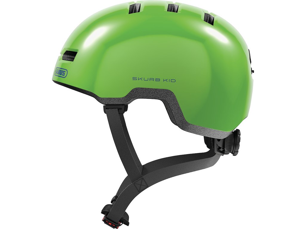 Abus Skurb Kid Cykelhjelm Shiny Green  Hjelmstørrelse: 45-50 Cm