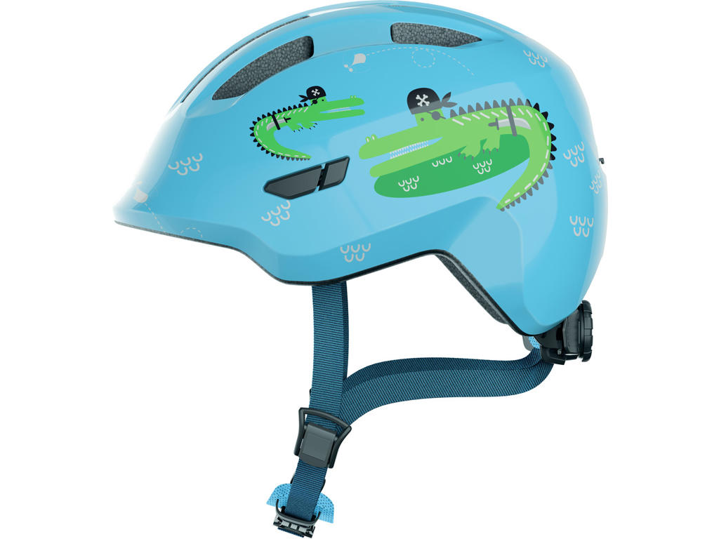 Abus Smiley     Cykelhjelm Til Børn Blue Croco Str  45-50 Cm