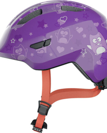 Abus Smiley     Cykelhjelm Til Børn Purple Star Str  50-55 Cm
