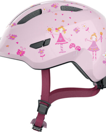 Abus Smiley     Cykelhjelm Til Børn Rose Princess Str  45-50 Cm