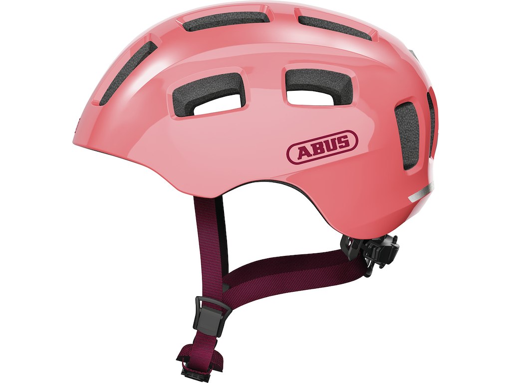 Abus Youn- Cykelhjelm Led Living Coral Hjelmstørrelse: 52-57 Cm