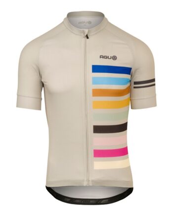Agu Essential Rainbow Jersey Cykeltrøje Korte ærmer Herre Sustained Grey Str